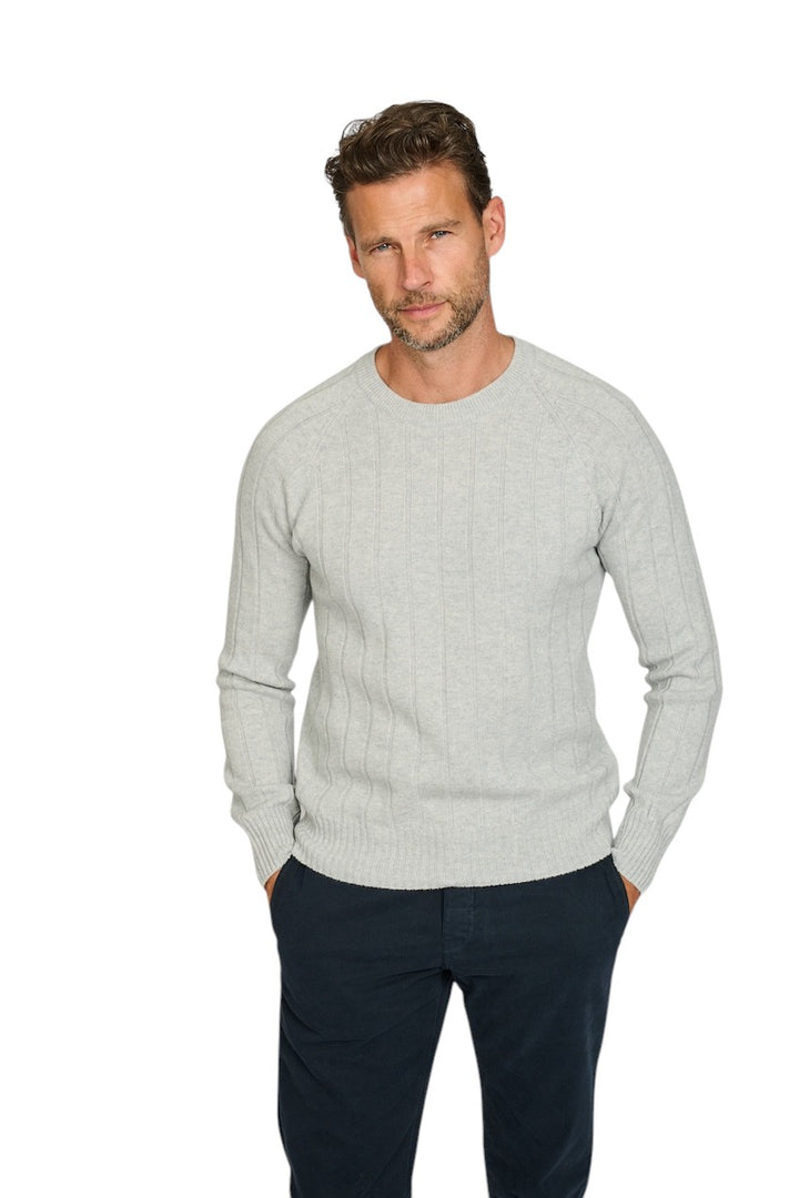 Gran Sasso Men pull trui ronde hals heren grijs 23135/19657 044