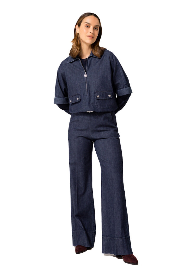 Caroline Biss blouse dames denim 4657/23.