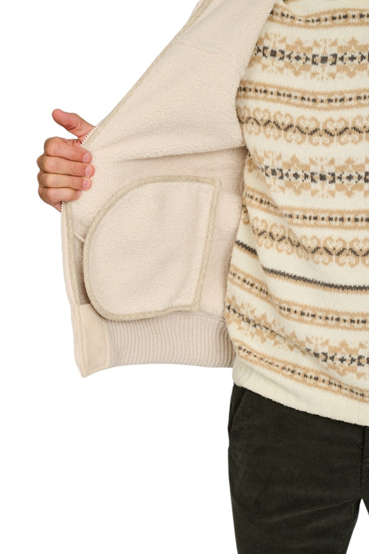 Gran Sasso Men leren vest heren beige 13196 58005 010