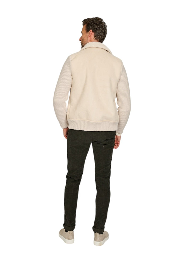 Gran Sasso Men leren vest heren beige 13196 58005 010