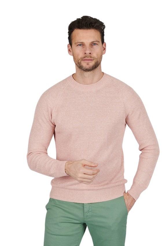 Gran Sasso Men pull trui ronde hals heren framboos - Artson Fashion