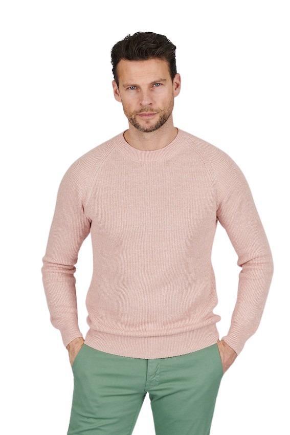 Gran Sasso Men pull trui ronde hals heren framboos - Artson Fashion
