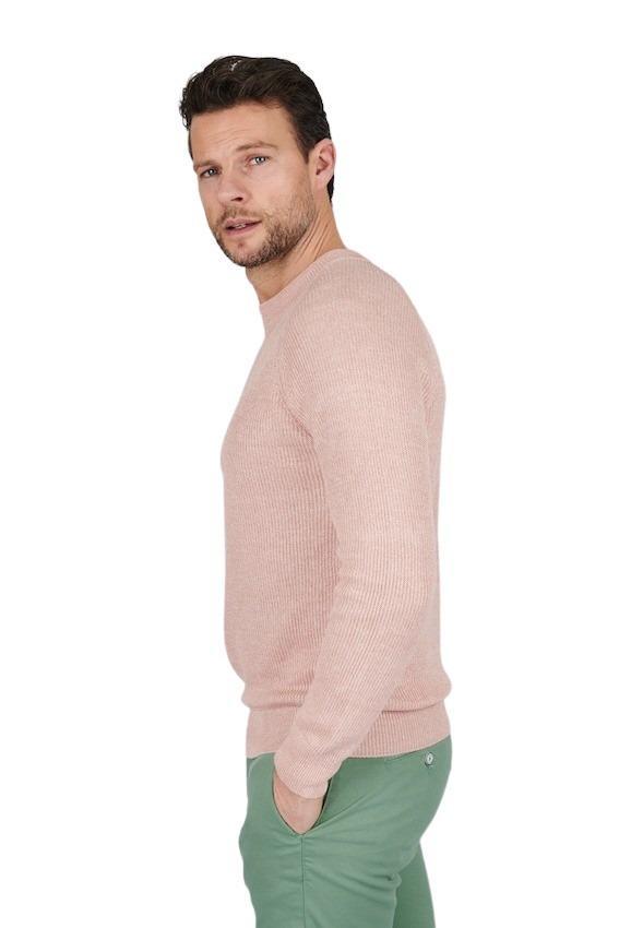 Gran Sasso Men pull trui ronde hals heren framboos - Artson Fashion
