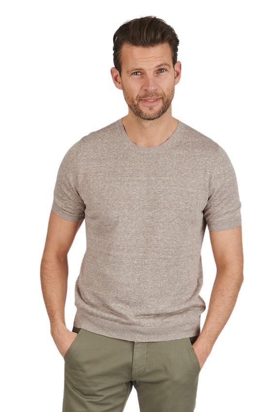 Gran Sasso Men t-shirt korte mouwen heren bruin - Artson Fashion