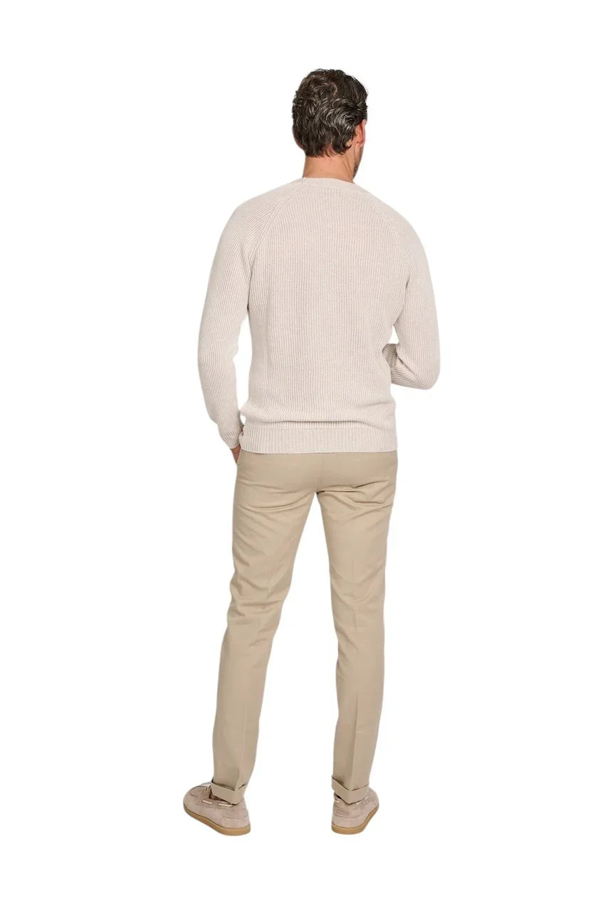 Gran Sasso Men pull trui v-hals heren beige 23152/18632/001
