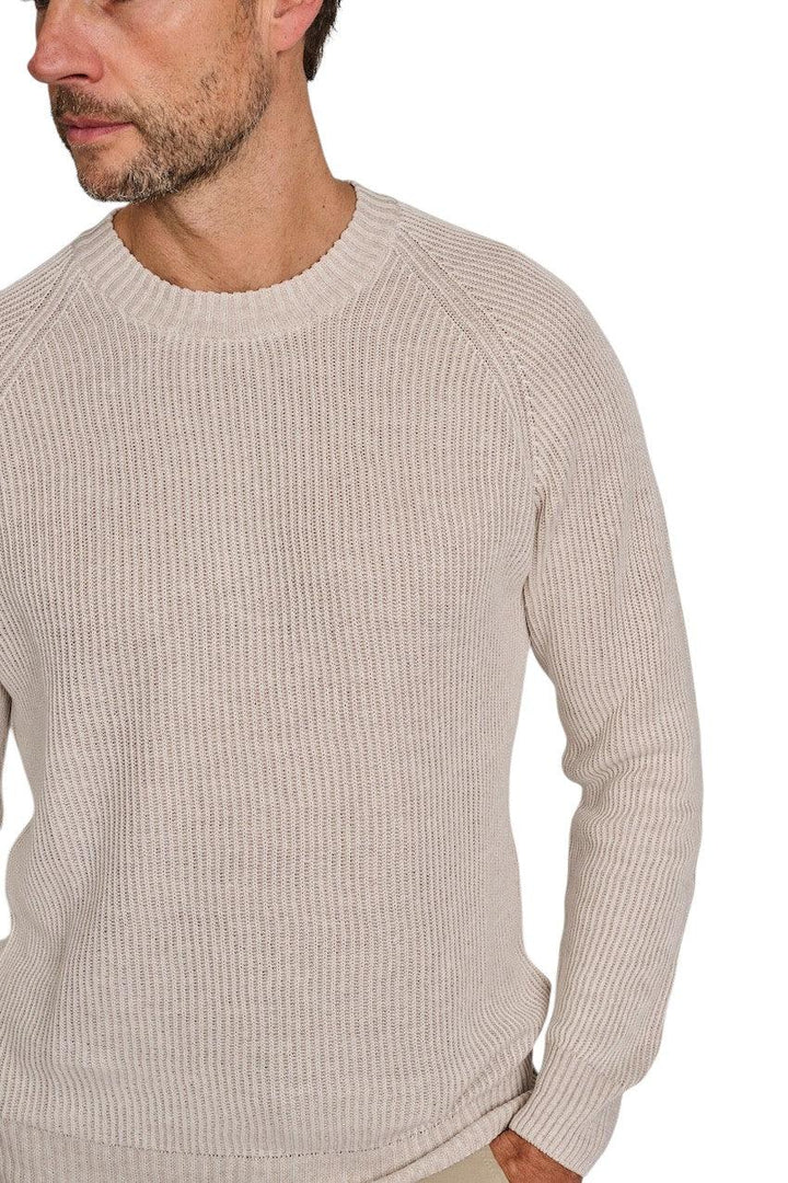 Gran Sasso Men pull trui v-hals heren beige 23152/18632/001