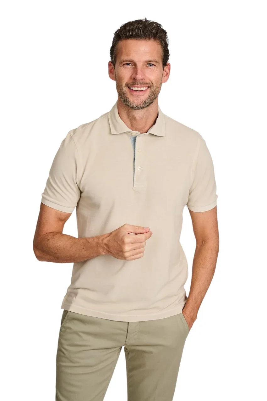 Gran Sasso Men polo shirt heren beige 60187/79048/011