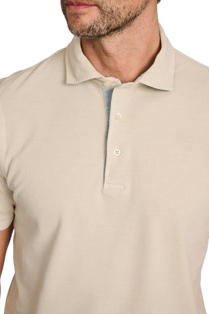 Gran Sasso Men polo shirt heren beige 60187/79048/011