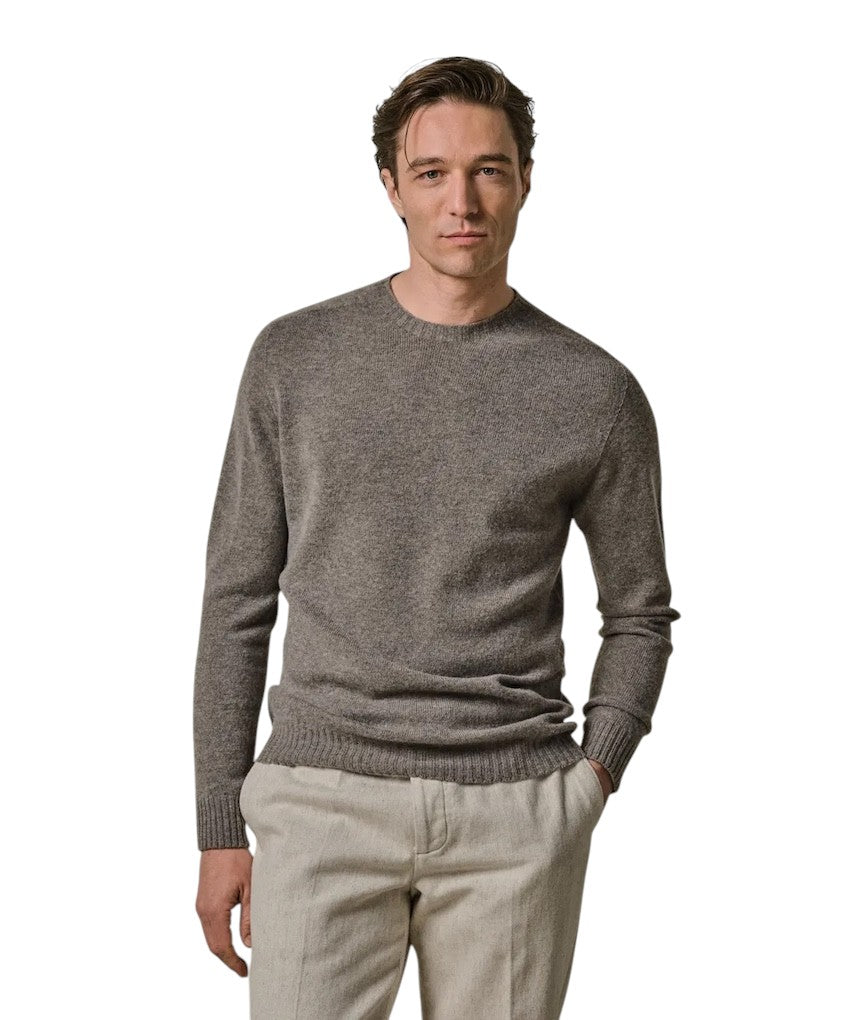 profuomo-pull-trui-ronde-hals-heren-licht-bruin-1