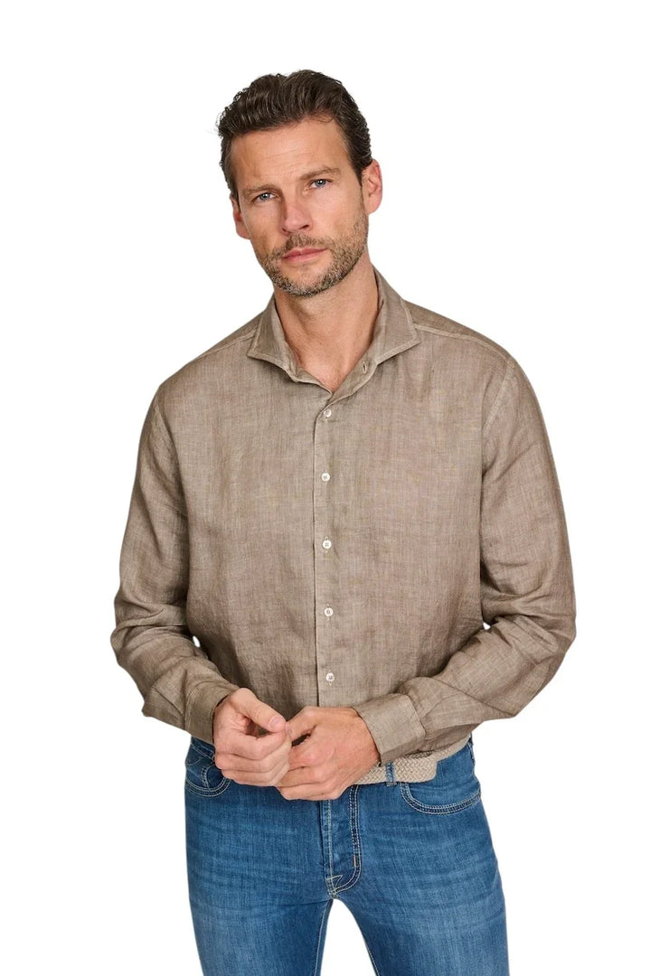 Gran Sasso Men hemd heren bruin 61183/50002/140
