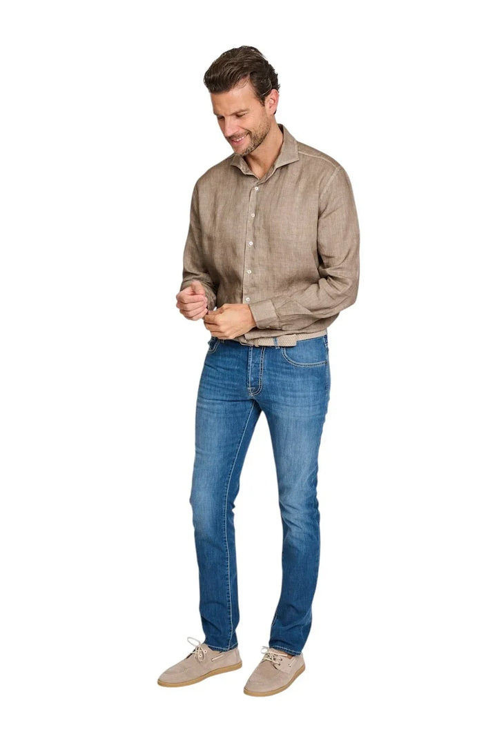 Gran Sasso Men hemd heren bruin 61183/50002/140