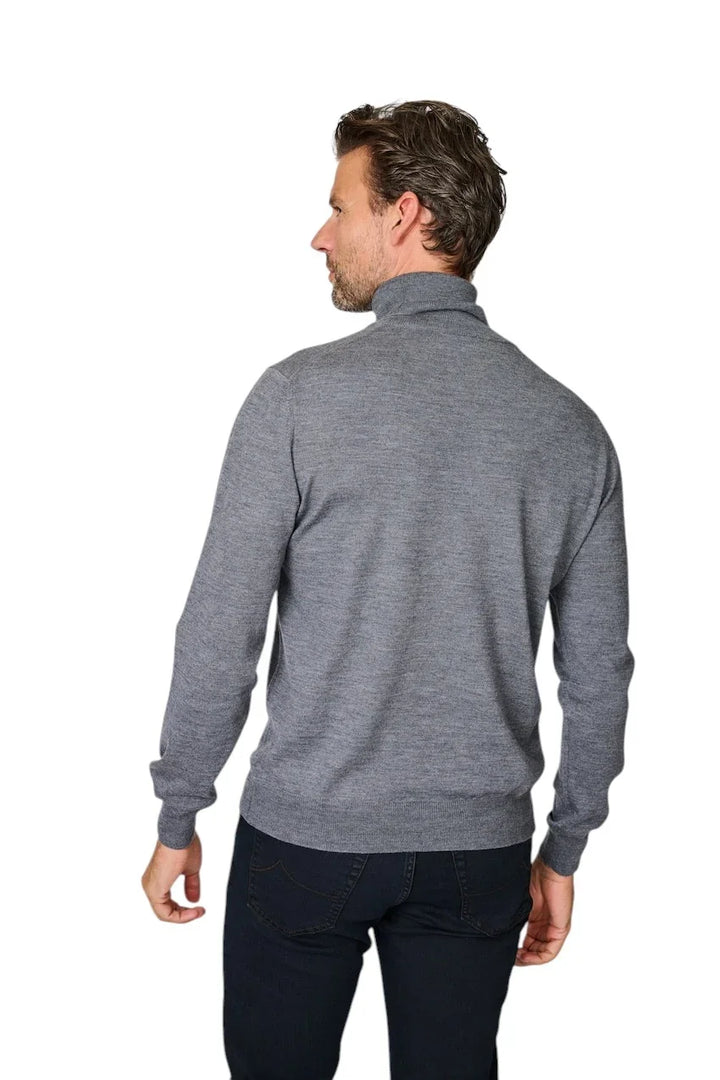 Gran Sasso Men pull trui rolkraag heren grijs 55157/14290 088