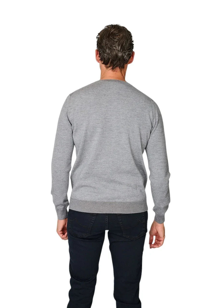 Gran Sasso Men pull trui ronde hals heren grijs 57153/14425 071