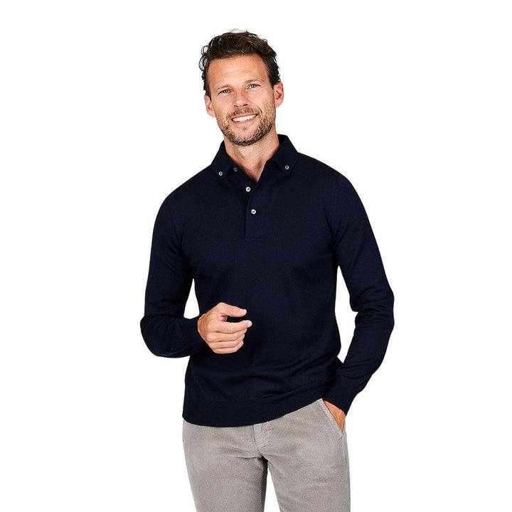 gran-sasso-men-polo-shirt-lange-mouwen-heren-marine