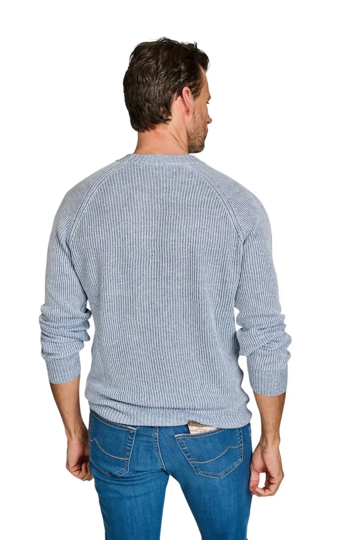 Gran Sasso Men pull trui ronde hals heren blauw 23152/18632 520