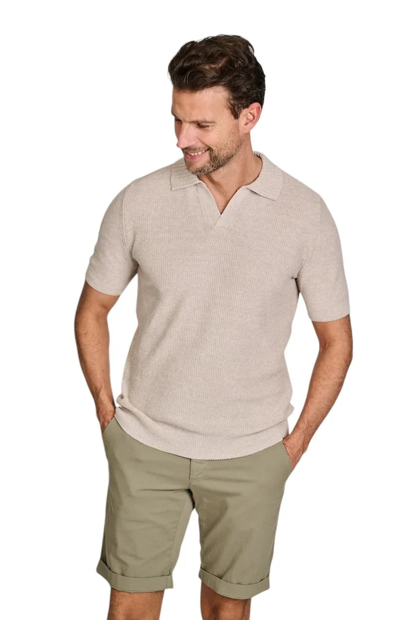 Gran Sasso Men polo shirt korte mouwen heren beige 23140/18640 110