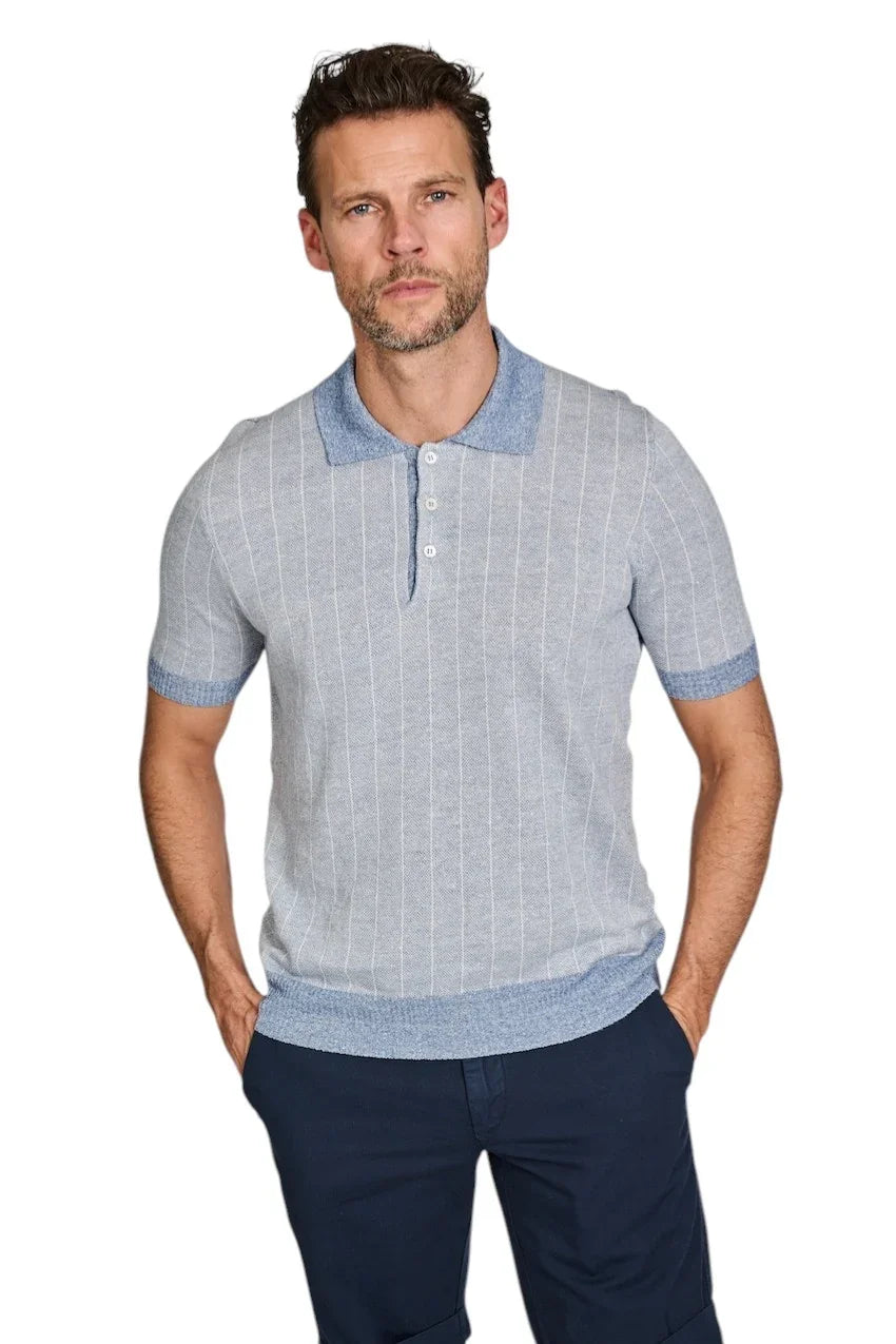 Gran Sasso Men polo shirt korte mouwen heren blauw 57116/18662 565