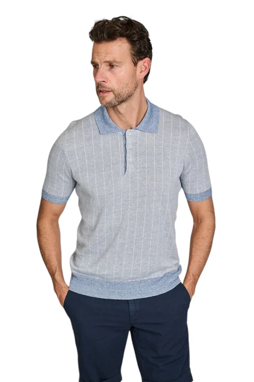 Gran Sasso Men polo shirt korte mouwen heren blauw 57116/18662 565