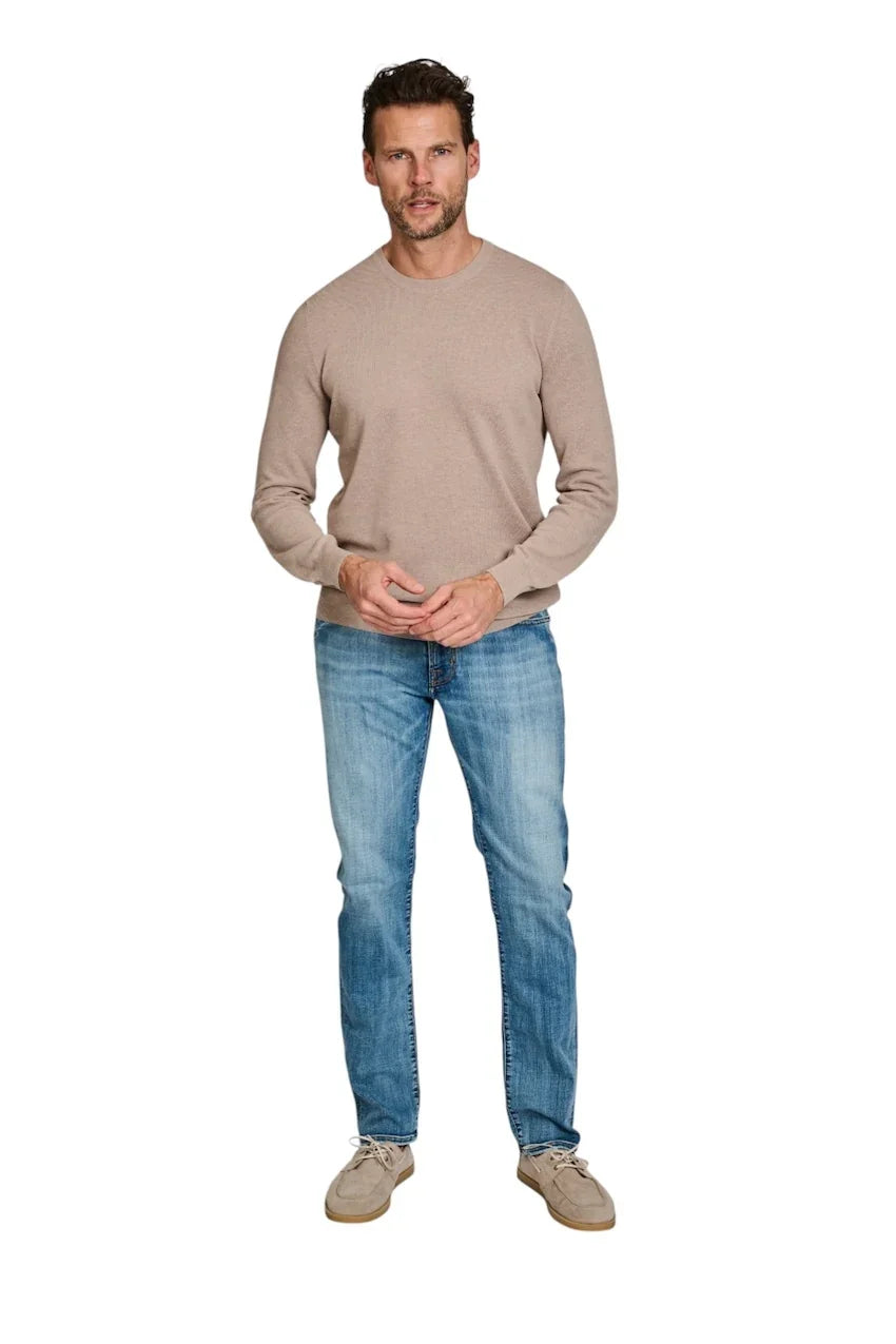 Gran Sasso Men pull trui ronde hals heren bruin 57109/20678 101