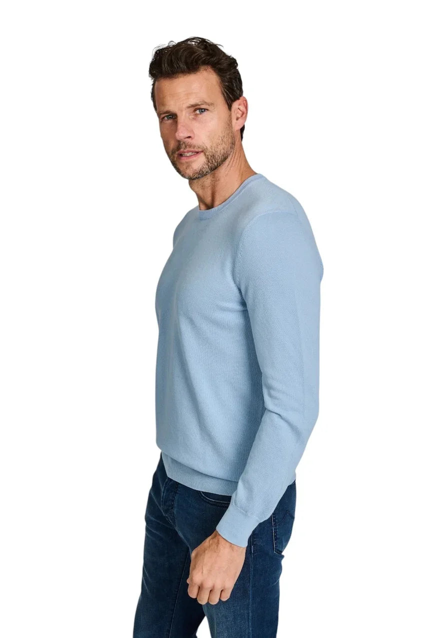 Gran Sasso Men pull trui ronde hals heren ciel 57109/20678 502