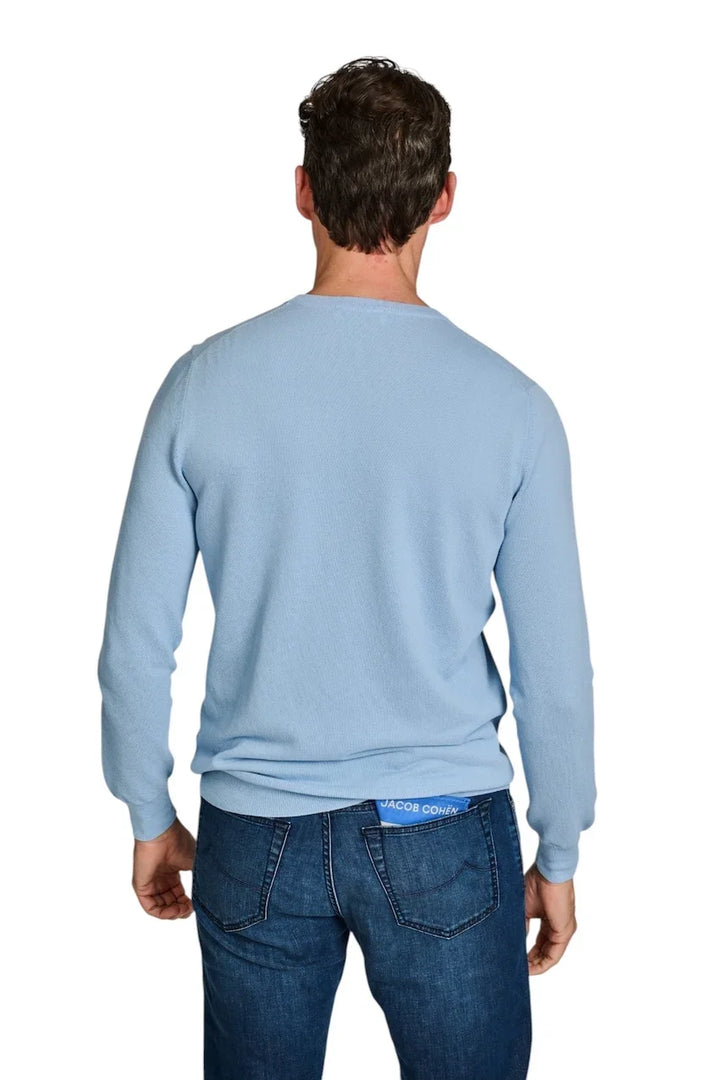 Gran Sasso Men pull trui ronde hals heren ciel 57109/20678 502