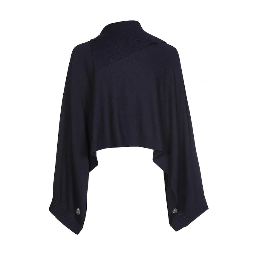 Caroline Biss poncho dames blauw 4214/21