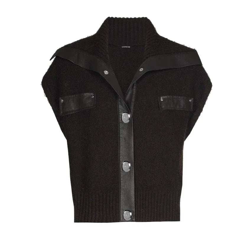 Caroline Biss cardigan debardeur dames bruin 4223/30