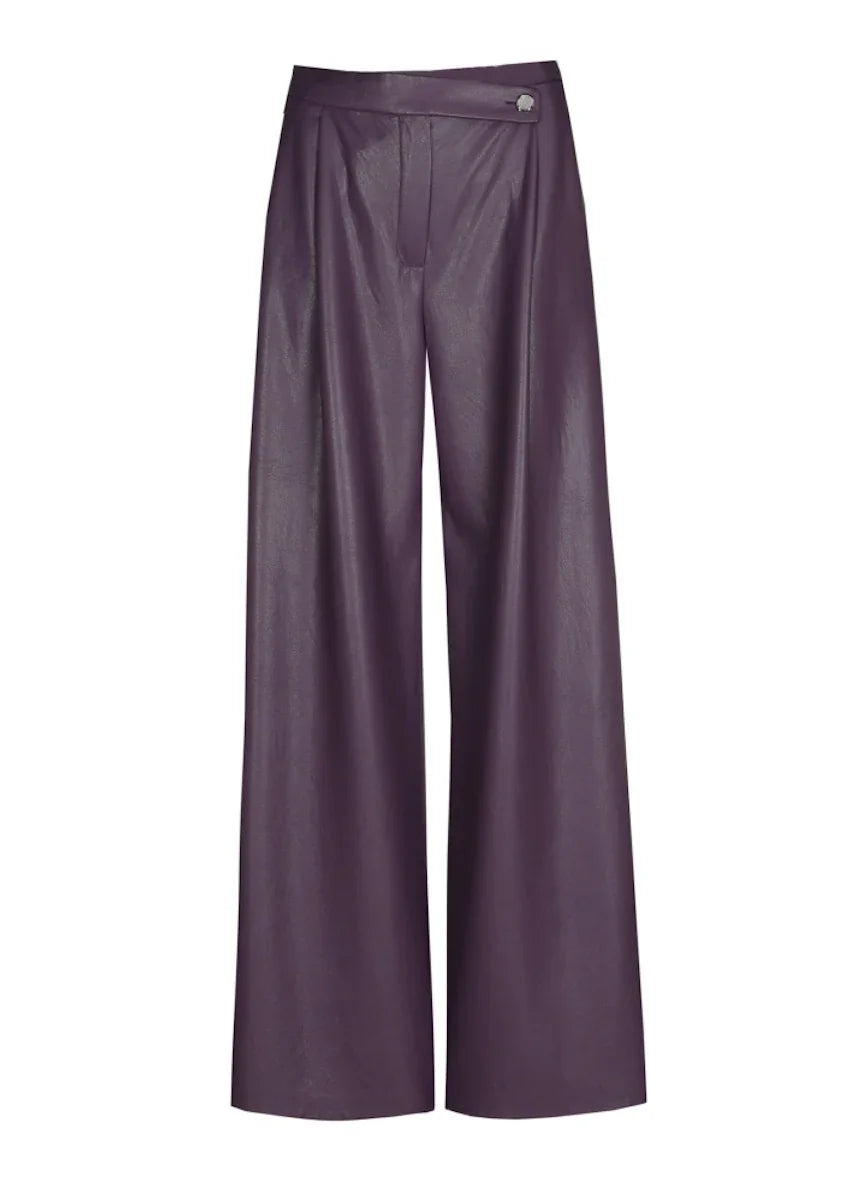 Caroline Biss leren broek dames paars 4573/45