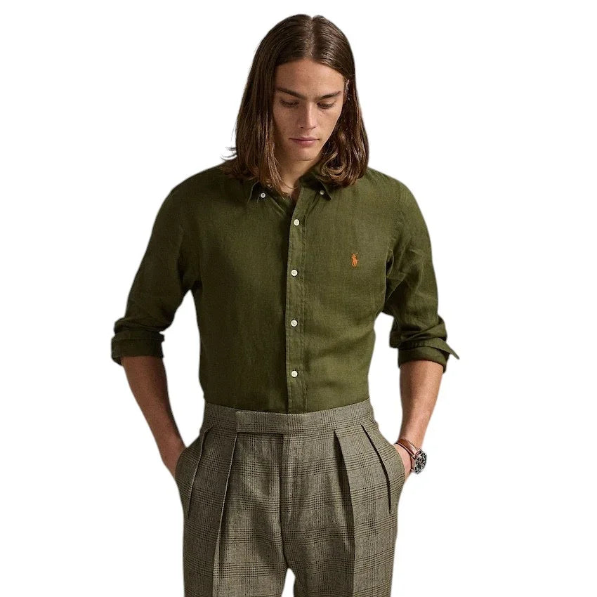 polo-ralph-lauren-men-hemd-lange-mouwen-heren-olijf-custom-fit-710966294004
