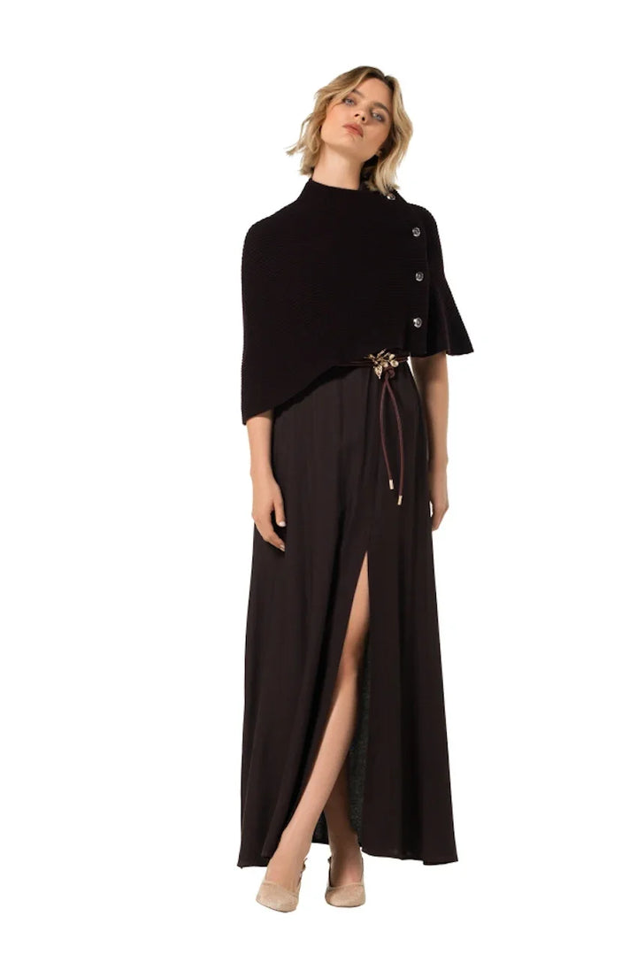 Caroline Biss poncho dames paars 4260/53