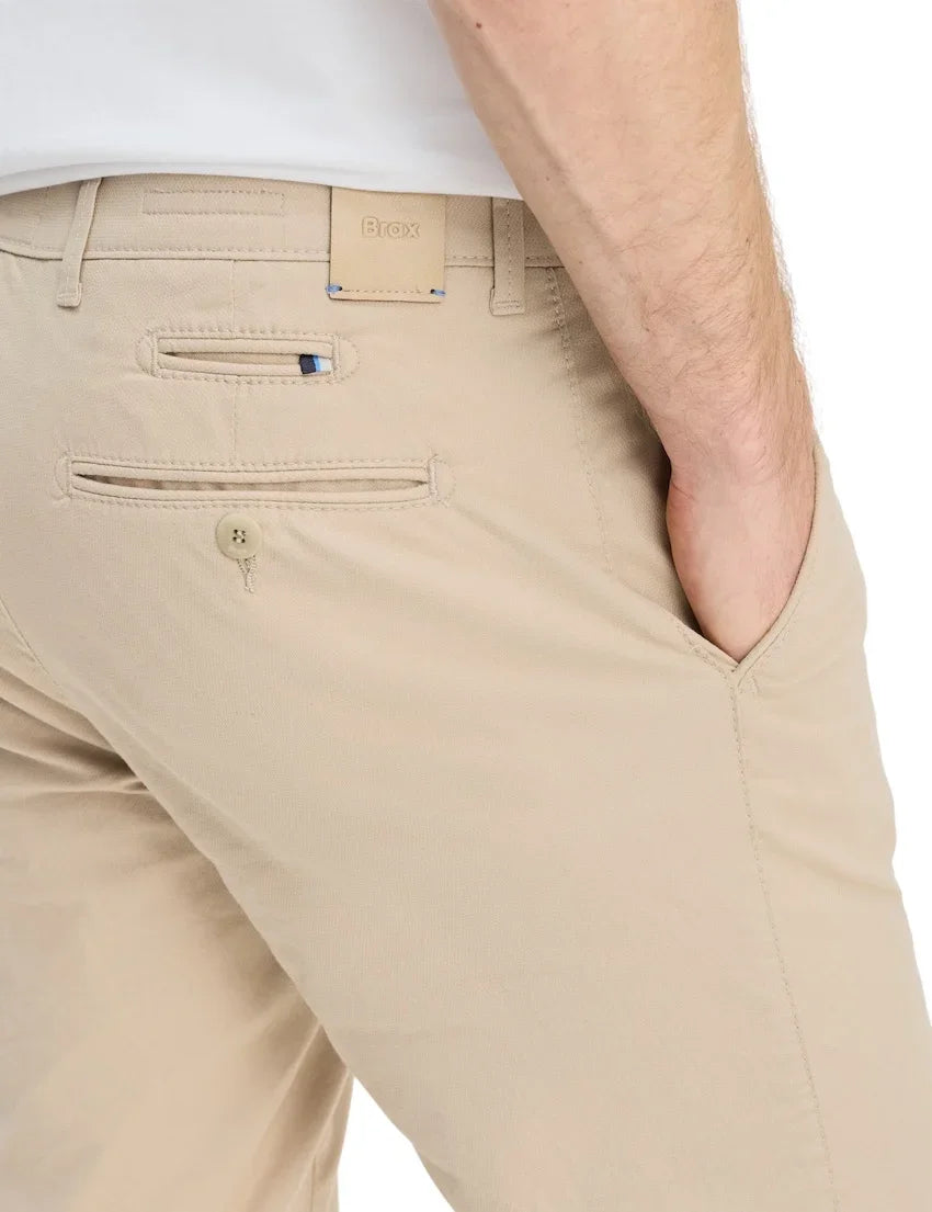 Brax Men sportieve broek heren beige Fabio in 07-3222/55
