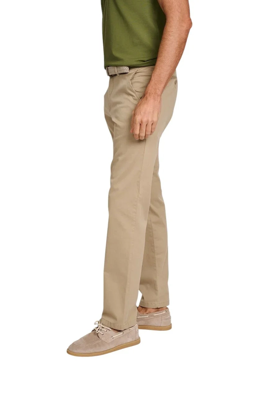 Eurex By Brax sportieve broek heren beige Jim 05-1622/56