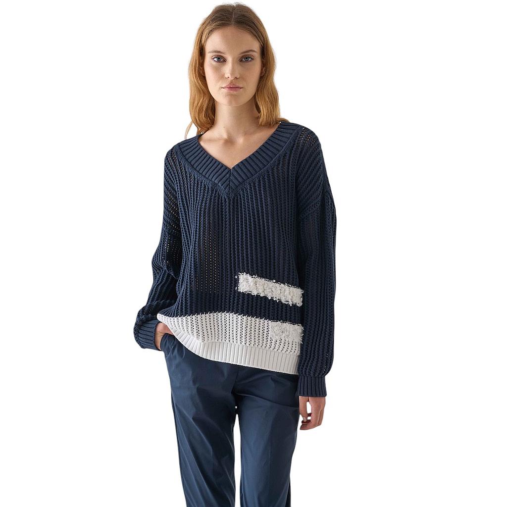 anneclaire-pull-trui-v-hals-dames-donker-blauw-d1111-1611-433