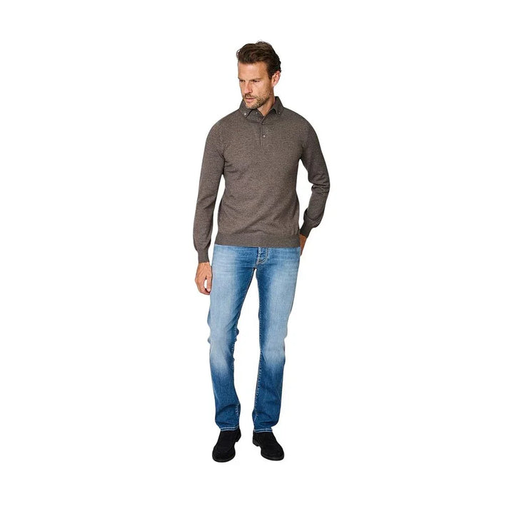 gran-sasso-herre-poloskjorte-med-lange-ærmer-brun-2