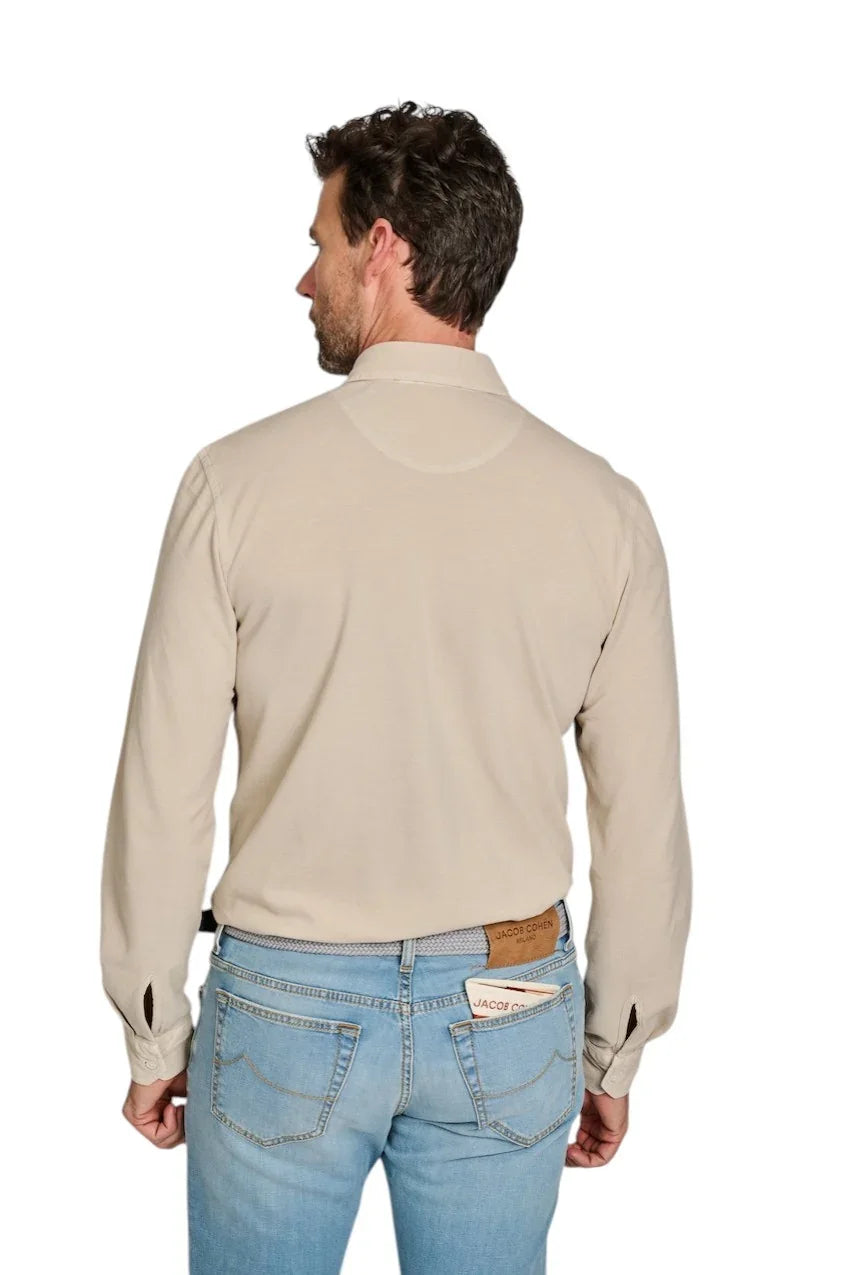 Gran Sasso Men hemd lange mouwen heren beige 60109/79017 011