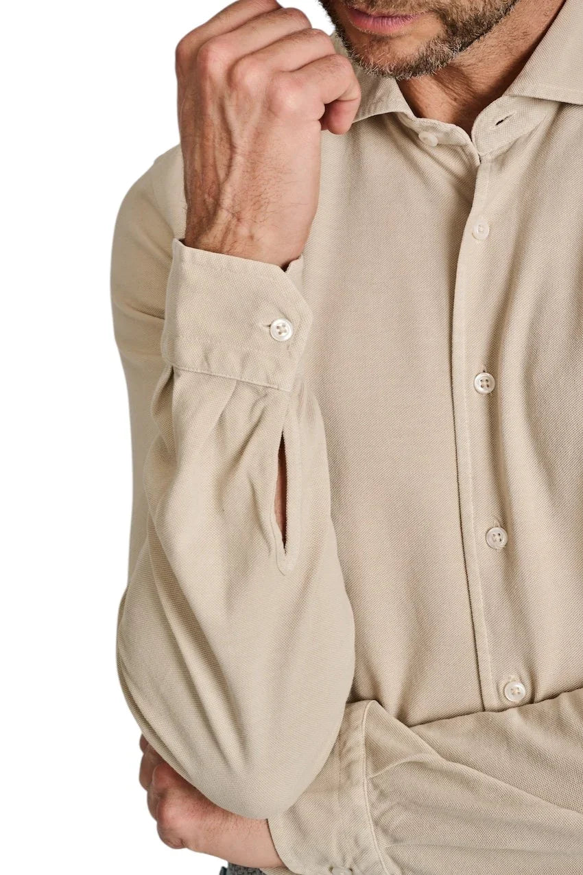 Gran Sasso Men hemd lange mouwen heren beige 60109/79017 011