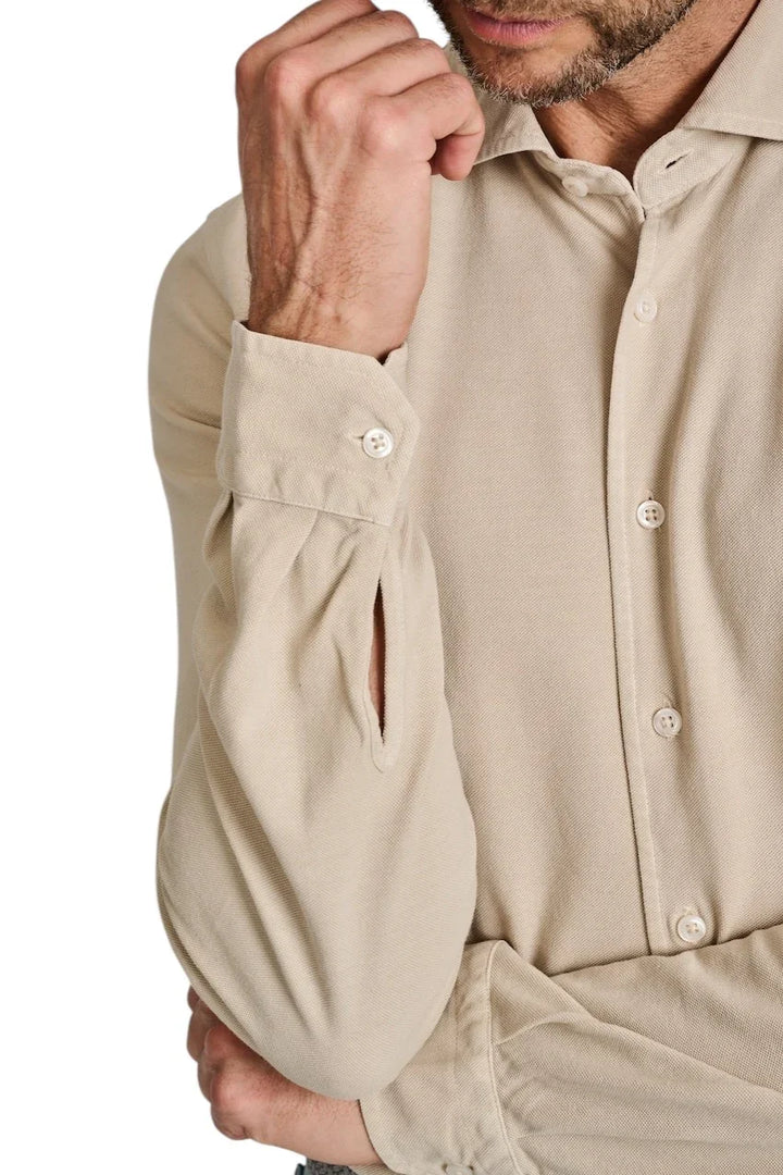 Gran Sasso Men hemd lange mouwen heren beige 60109/79017 011