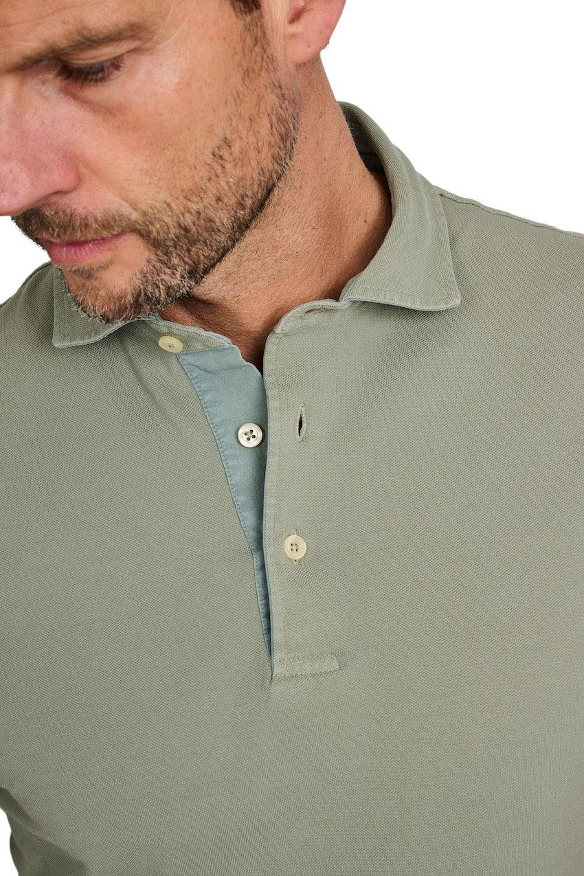 Gran Sasso Men polo shirt heren groen 60187/79048 466