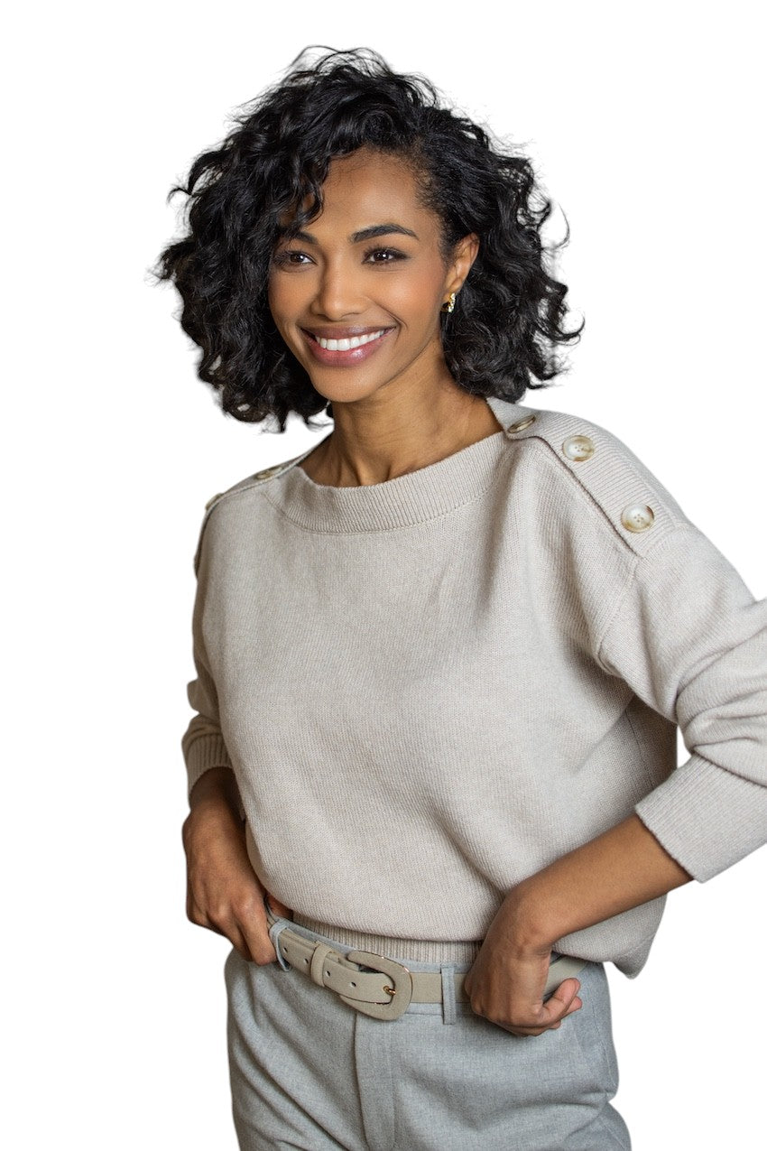 Anneclaire pull trui dames ecru D1203 014 003