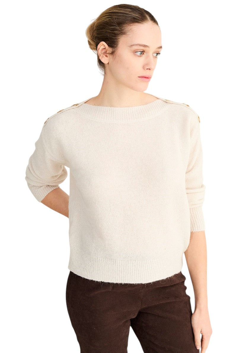 Anneclaire pull trui dames ecru D1203 014 003