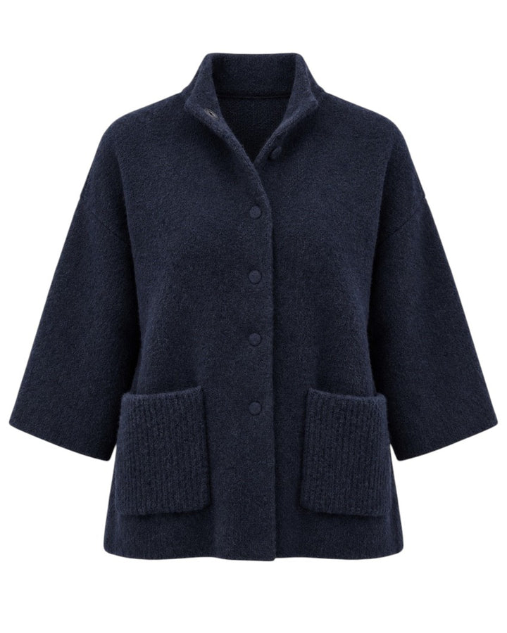 Anneclaire chaqueta de punto de mujer azul marino — foto de producto frontal