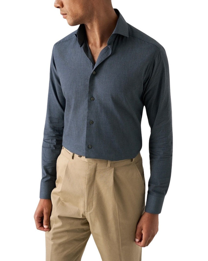 Eton shirt long sleeves men's dark blue