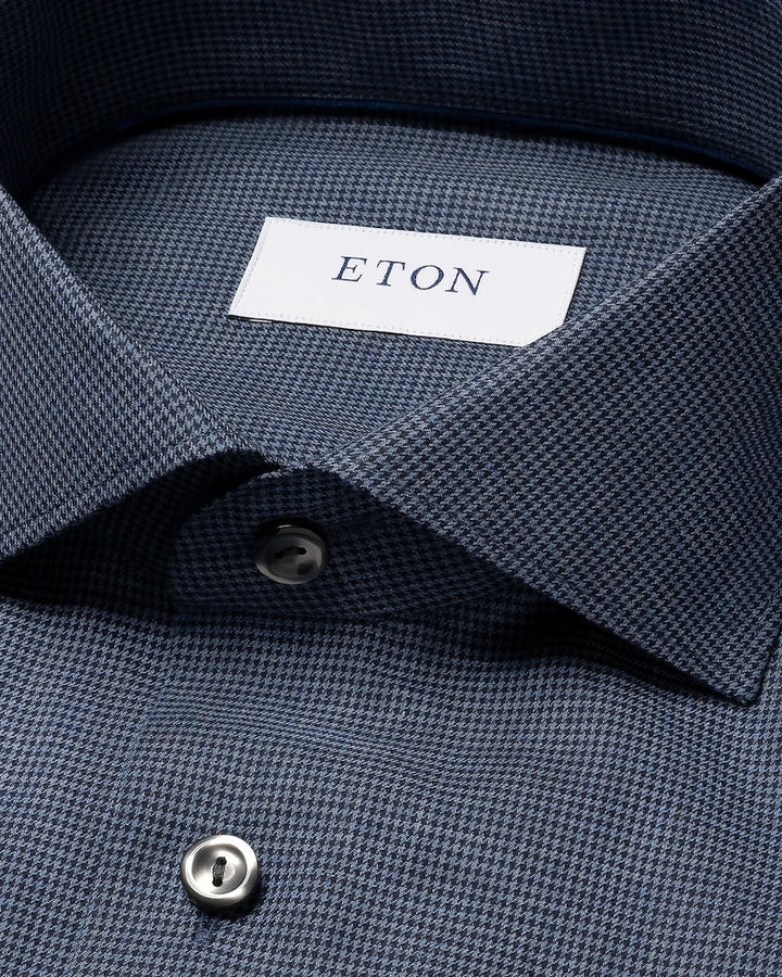 Eton shirt long sleeves men's dark blue