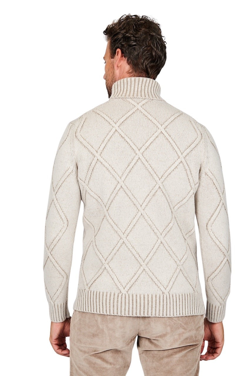 Gran Sasso Men pull trui rolkraag heren beige