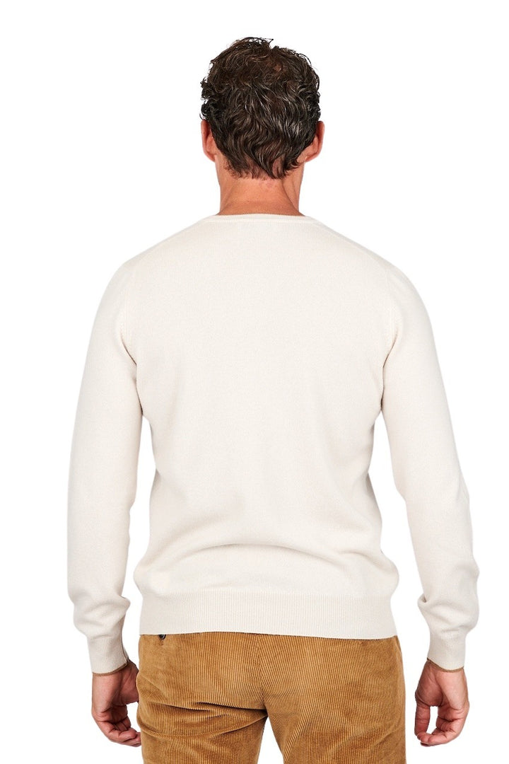 Gran Sasso Men pull trui v-hals heren beige