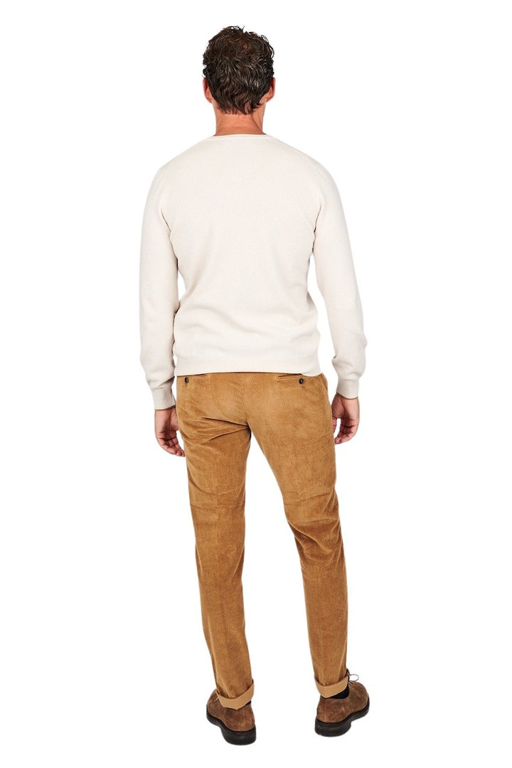 Gran Sasso Men pull trui v-hals heren beige