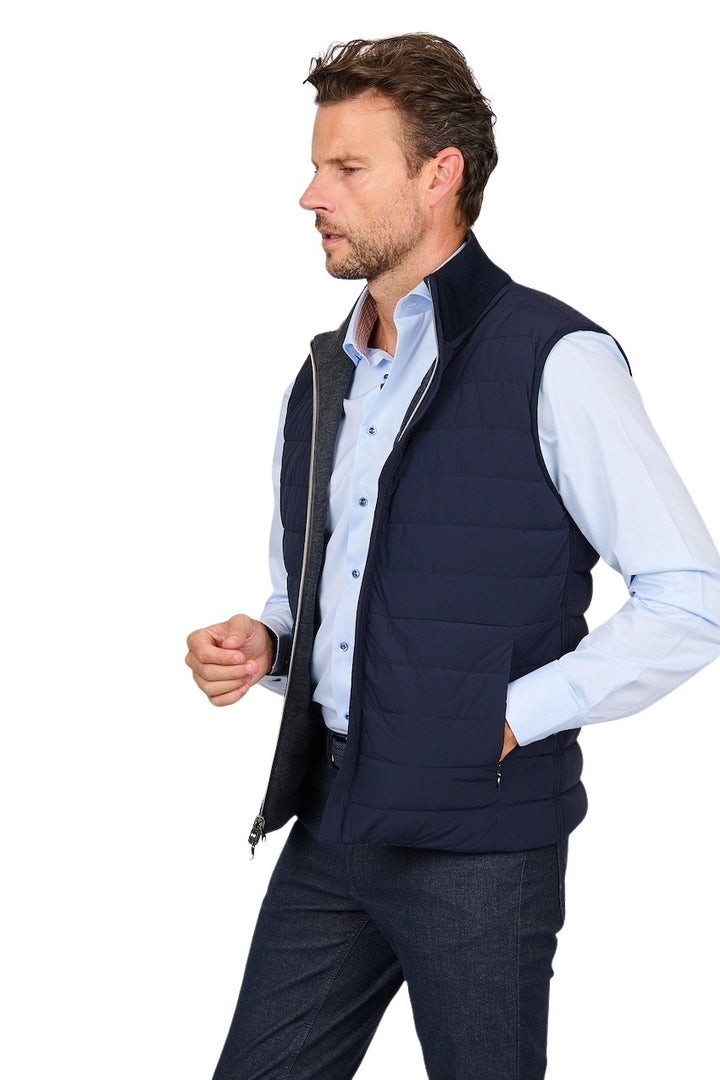 Hackett London bodywarmer hombre reversible antracita