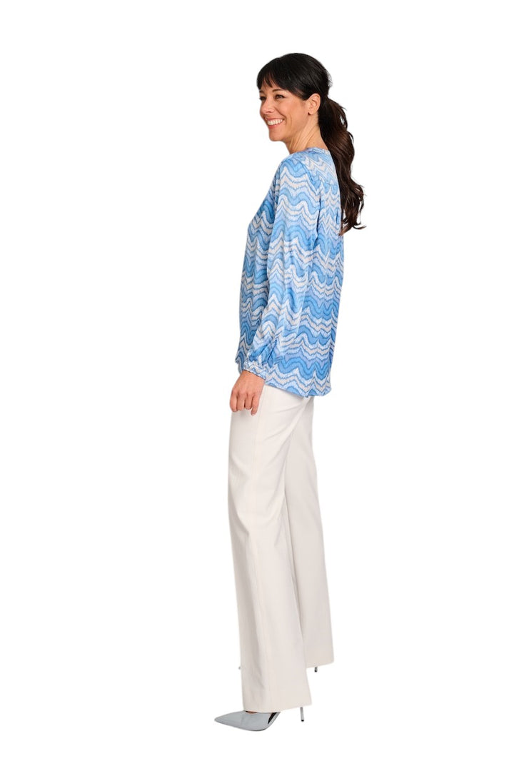 Hemisphere blouse lange mouwen dames blauw Fomos 251 FOMOS-6 25MD