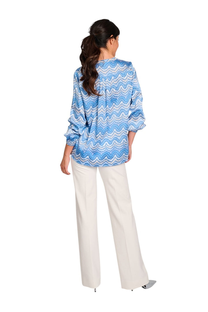 Hemisphere blouse lange mouwen dames blauw Fomos 251 FOMOS-6 25MD