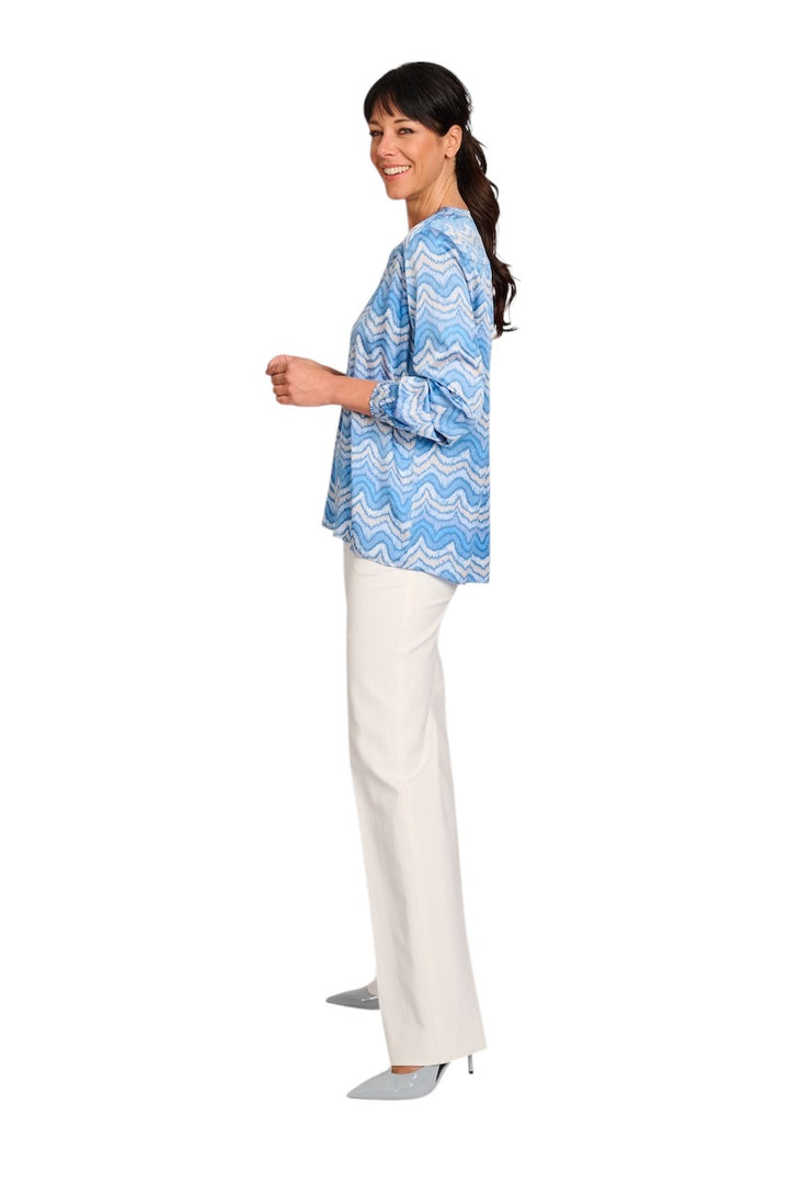 Hemisphere blouse lange mouwen dames blauw Fomos 251 FOMOS-6 25MD